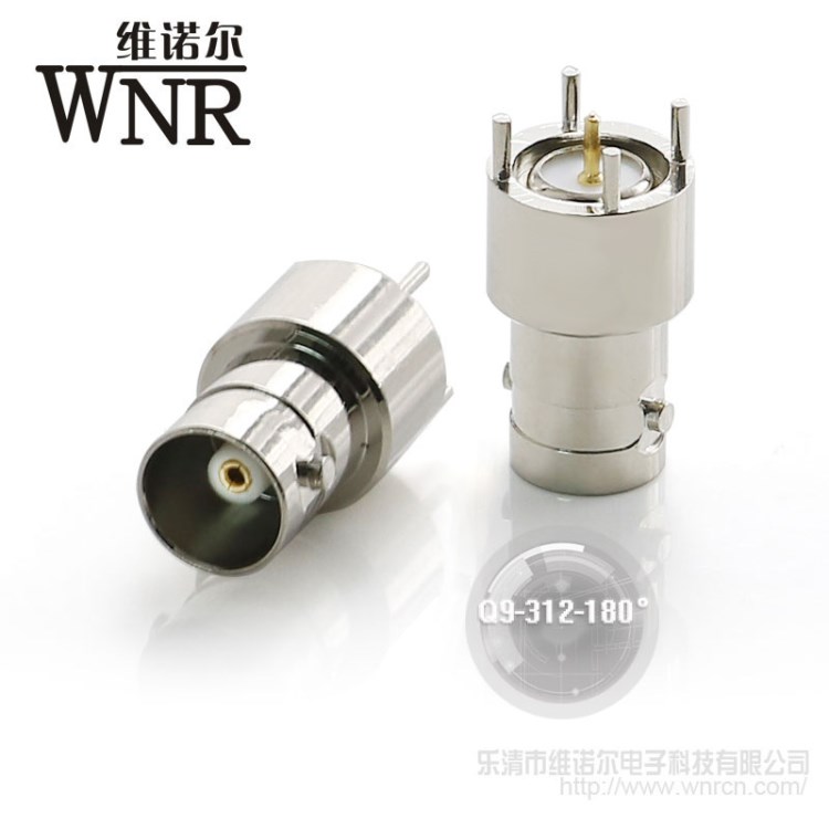 维诺尔供应金属锌四脚Q9-312-180度监控摄像头bnc视频同轴连接器