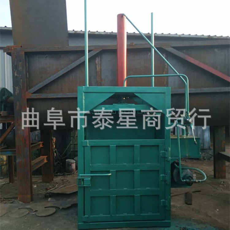 80T双杠立式液压打包机 青岛编织袋废纸箱立式液压打包机