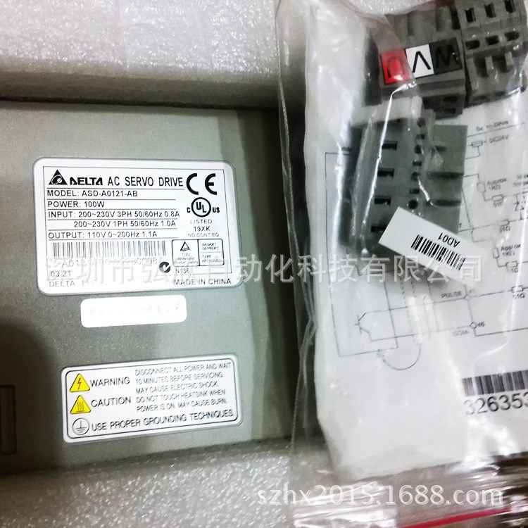 原装全新台达伺服AB系列100W驱动器ASD-A0121-AB 伺服驱动