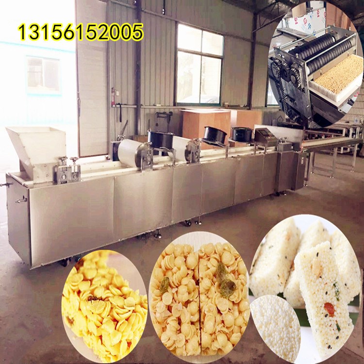 米糕原料膨化成型机生产线 休闲膨化切糕甜品点心零食加工设备
