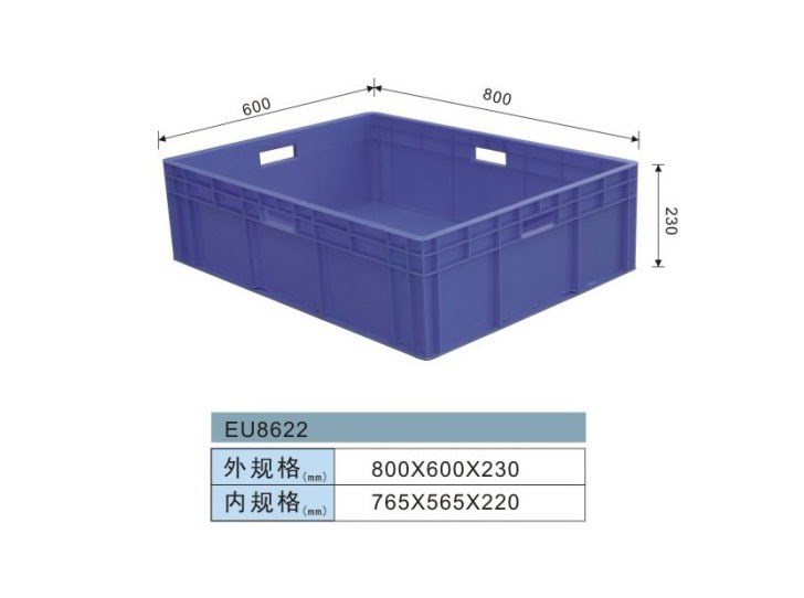 封闭式周转箱EU8622箱子塑料小胶框塑胶整理箱汽车配件箱