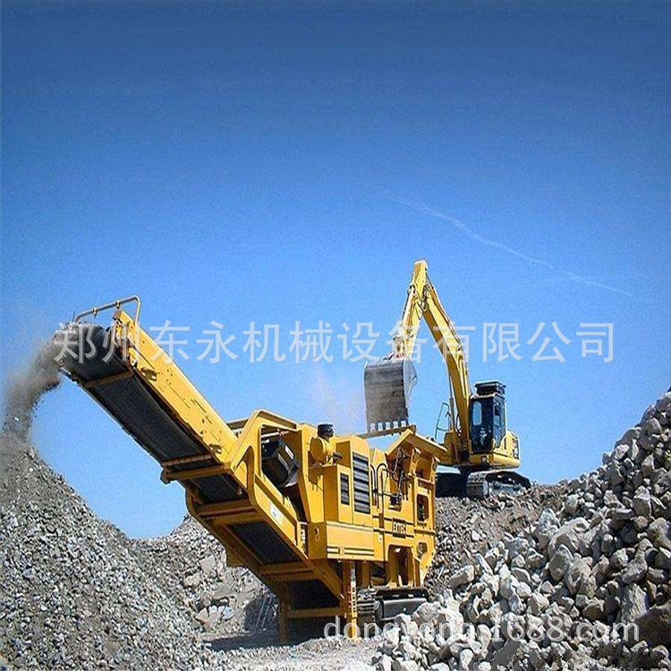 移动破碎车方箱破碎机 页岩石破碎站制砂机 车载式无筛底制砂机