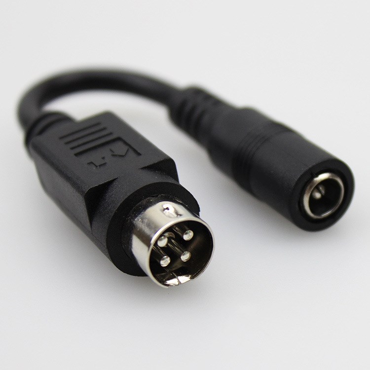 4pdin电源线4P转5.5监控转接DC线MINI DIN 4pin power cable