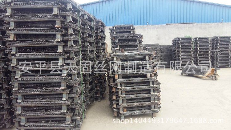 厂家现货供应折叠仓储笼  可推式仓库笼  蝴蝶笼  铁托盘 笼车