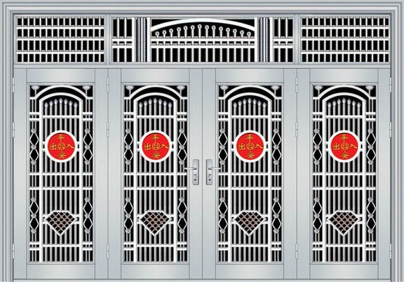 佛山厂家直销不锈钢四开大门进户门农村庭院大门