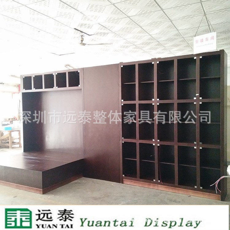 御座文化工艺品娃娃活动背柜|带纹饰面木质木质店面展柜G-B459