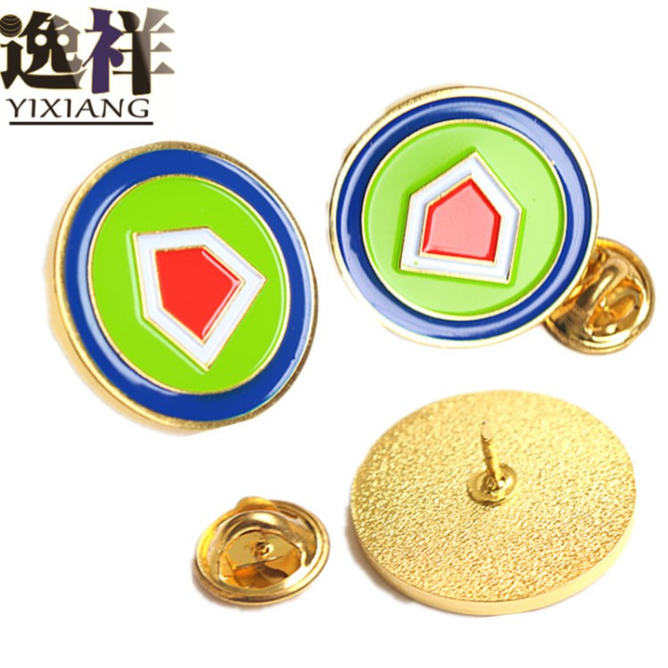金属工艺品礼品厂家 医院烤漆滴胶徽章制作 企业各种领导胸针定制