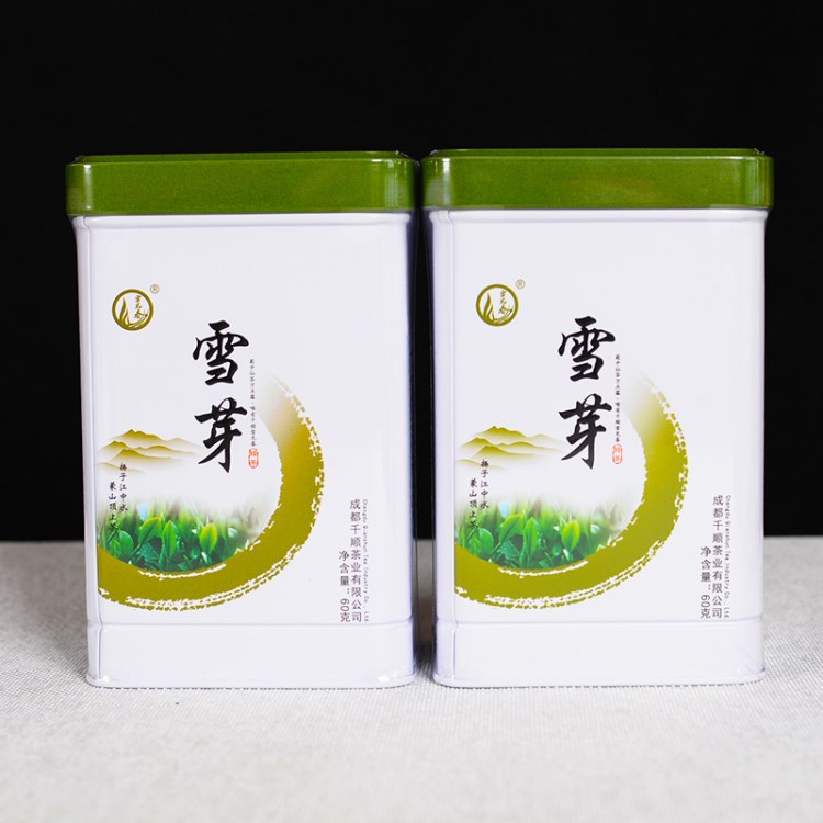 四川特产 蒙顶山绿茶 雪见春雪芽 烘青绿茶60g 听买一发二