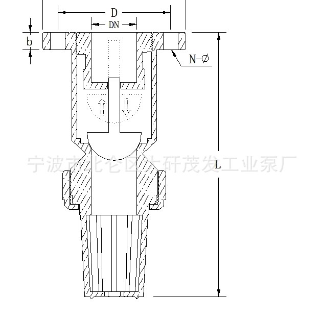 水中莲蓬头离心泵配件dn65耐腐蚀水阀增强聚丙烯材质PP