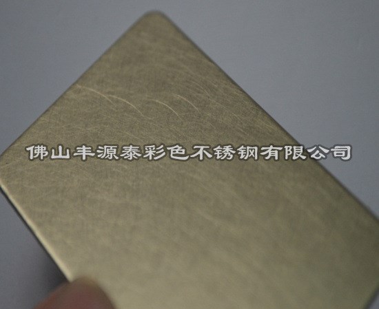 廊坊天津岳阳香槟金不锈钢和纹板价格 香槟色乱纹不锈钢装饰板