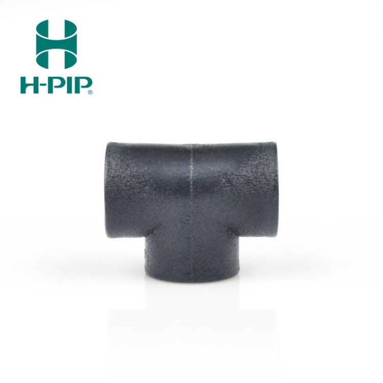 恒湃HDPE100给水等径三通 T型塑料黑色 三通PE承插管件 厂家批发