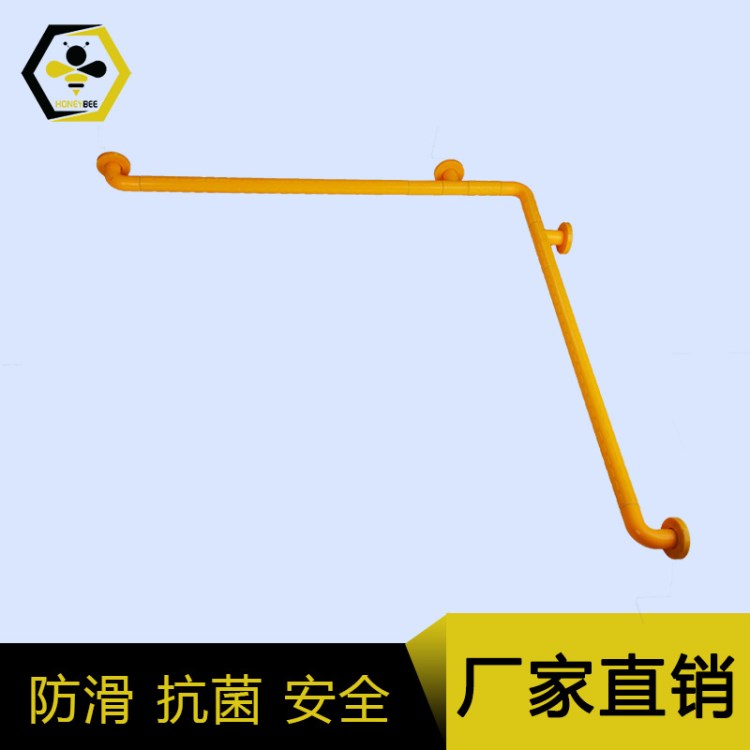 医院养老院金色浴缸扶手 一字型圆形扶手 厕所卫生间走廊扶手