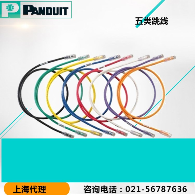 泛达（PANDUIT）超五类非屏蔽RJ45网络跳线2米蓝色 UTPCH2MBUY