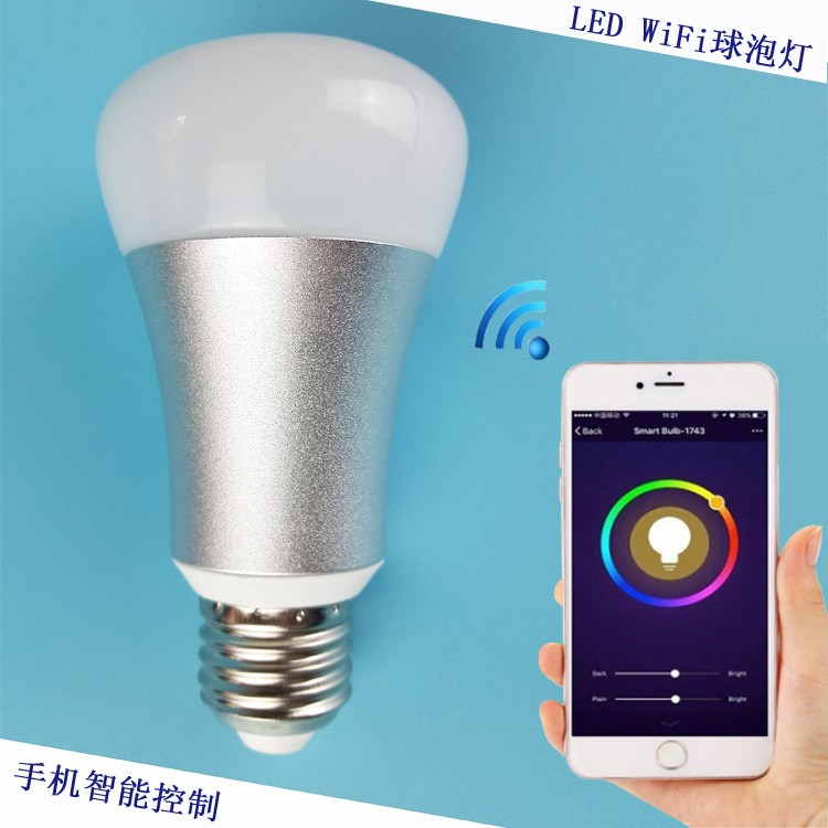 led wifi球泡灯   手机智能控制灯泡 7W E27可调色调光球泡灯