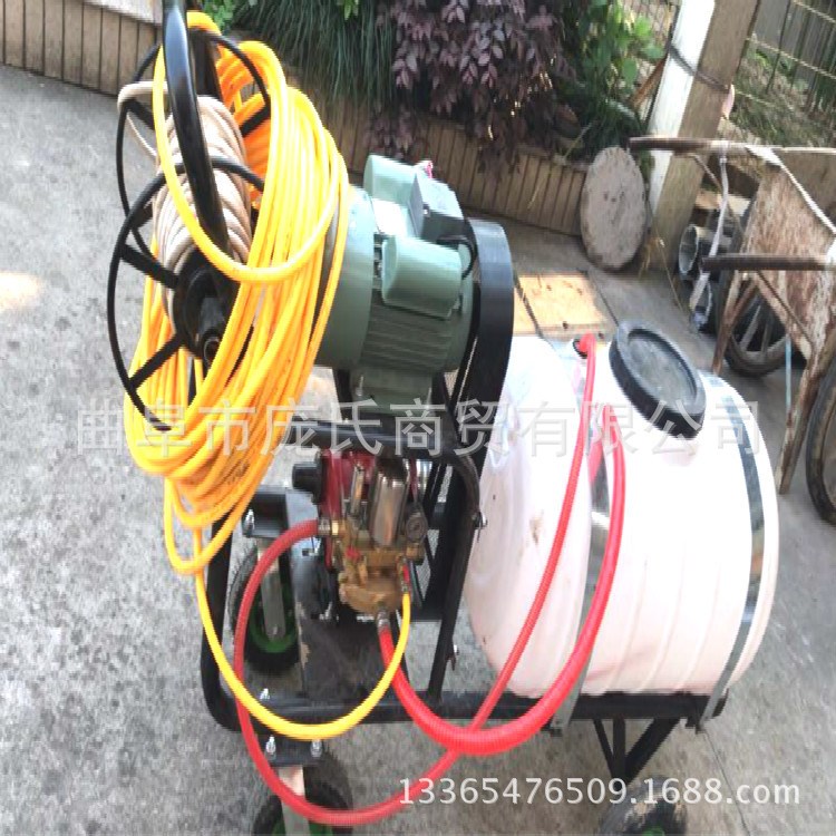 生产手推绿桶盘管式农用打药机 拉管悬挂式打药机稻田喷雾打药机