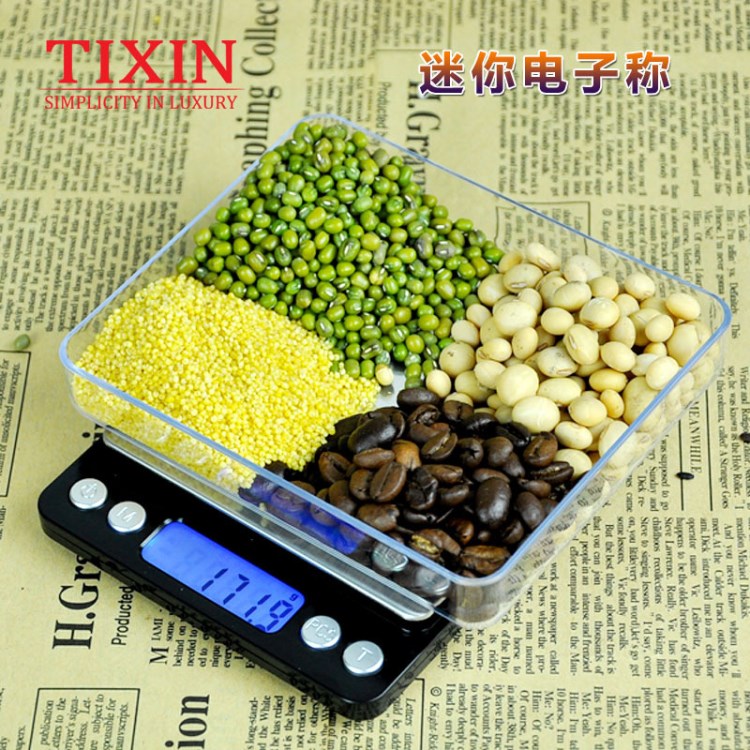 TIXIN/梯信 迷你电子秤 珠宝秤0.1g厨房咖啡计量称克度称台秤