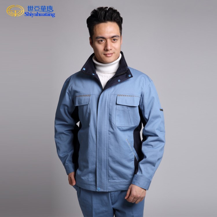 厂家直销订做工作服套装长袖耐磨棉工服工厂车间电厂焊工服工装