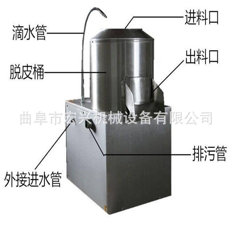 宏兴厂家直销 土豆去皮机 电动马铃薯脱皮机商用 红薯洋芋清洗 土