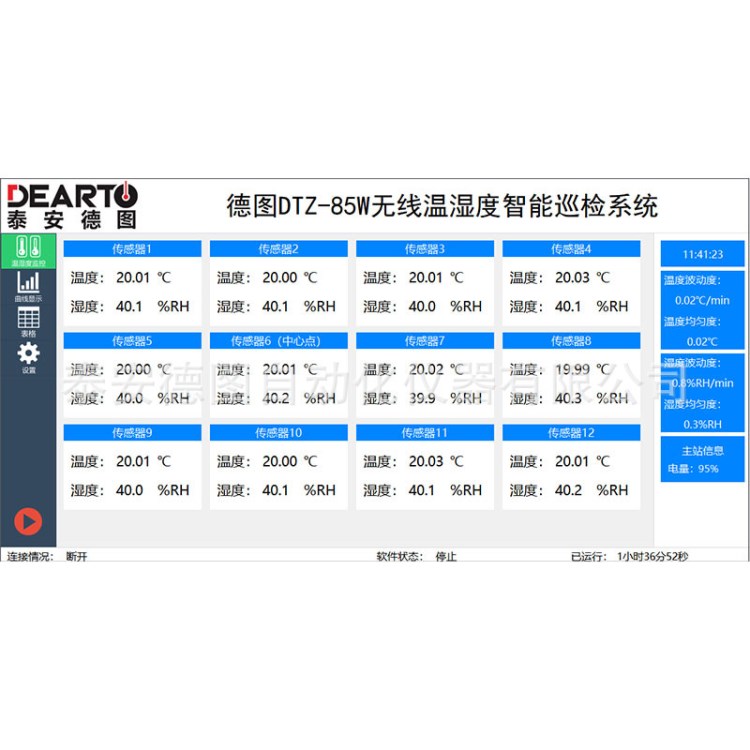 DTZ-85W型泰安德图无线智能化温湿度巡检仪