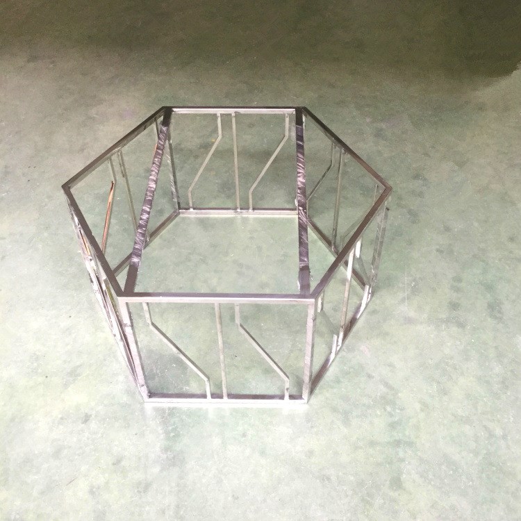 酒店办公家具五金配件桌脚304不锈钢管异形桌脚家装大理石吧台脚