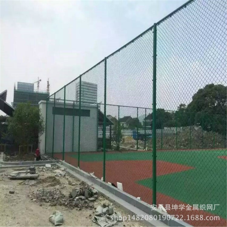 生产体育场勾花护栏网 学校运动场喷塑隔离栅焊接网围栏