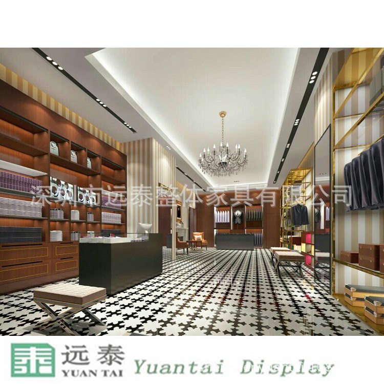 定制经典男装展示柜｜时尚潮流商场服饰展示架G-C227