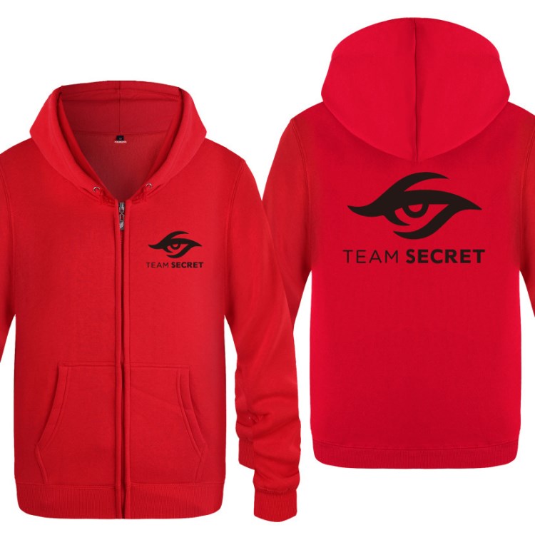 2016男式拉链卫衣 刀塔DOTA2 游戏 队服 TI5 Team Secret logo