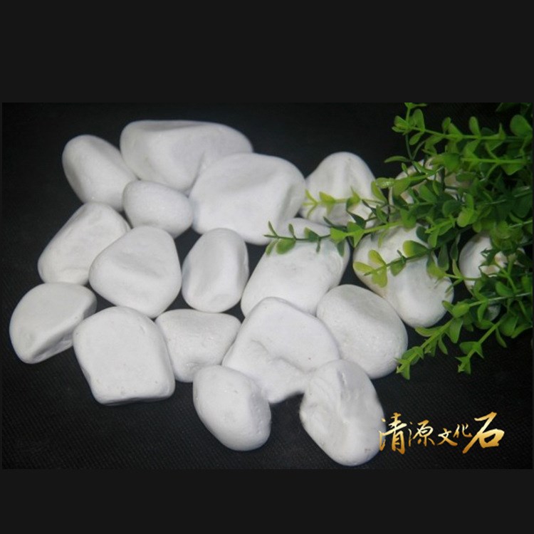 汉白玉卵石 枯山水景观 白色机制鹅卵石 汉白玉石子 白石子汉白玉