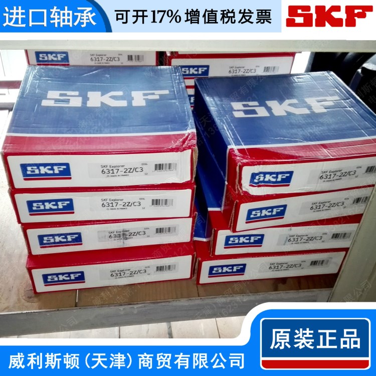 轴承skf 6317-2Z/C3 深沟球轴承 0类轴承 经销批发 原装
