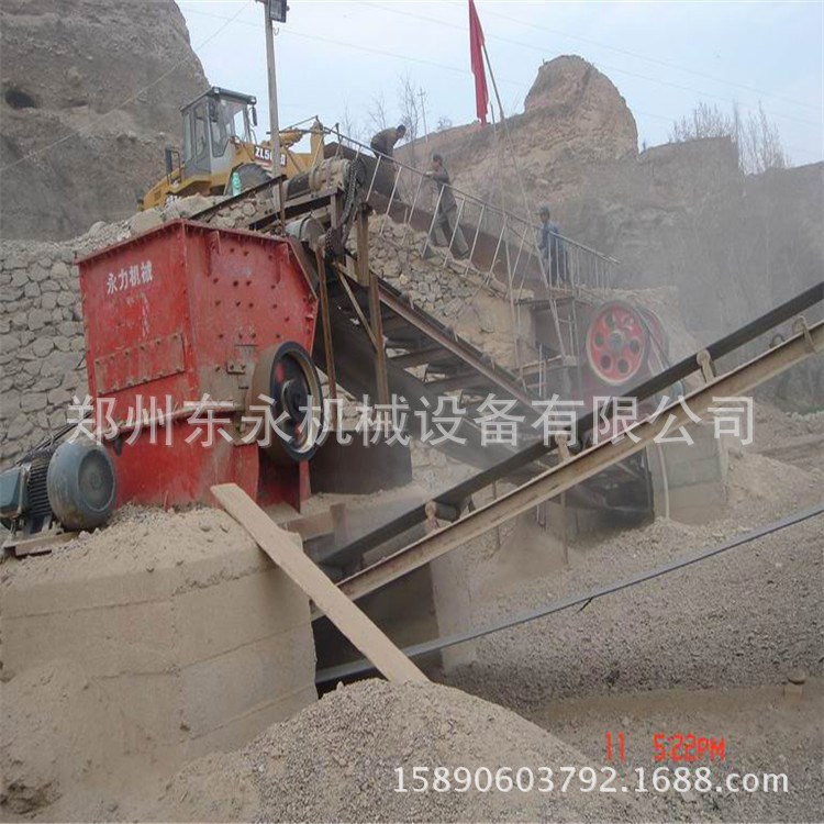 大物料破碎生产线  石灰石破碎生产线   方箱式重锤式破碎机
