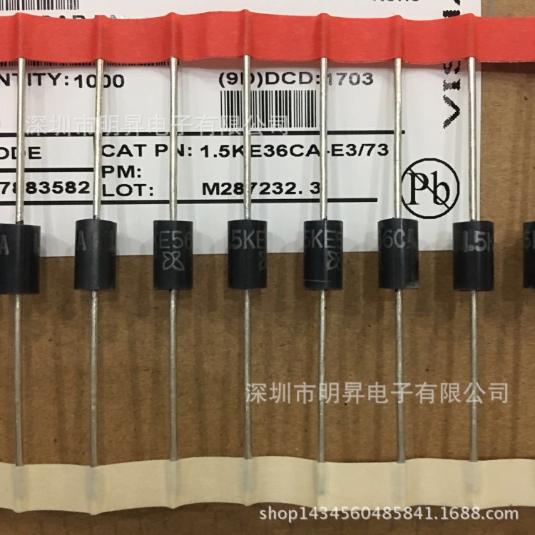 直插瞬变抑制二极 单向管1.5KE110A 双向管1.5KE110CA DO-201AD