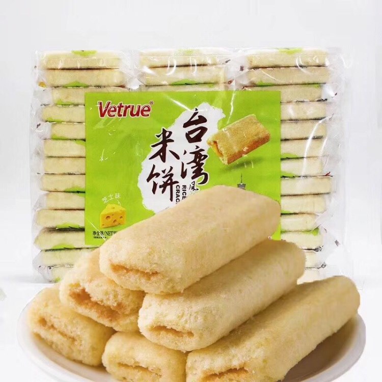 台湾台湾米饼vetrue 蛋黄味/芝士味 320g*12袋休闲零食