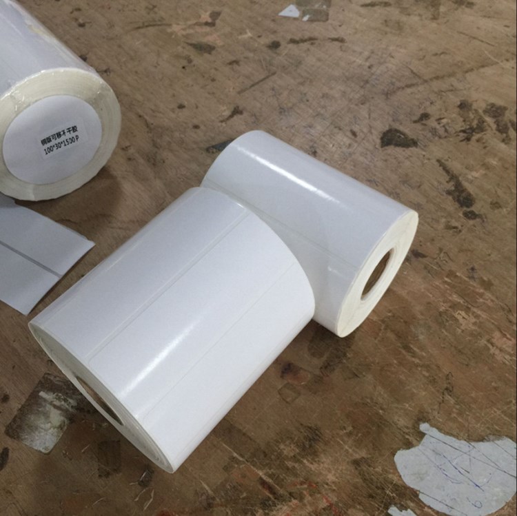 广州不干胶标签纸 条码铜板纸 厂家定做102*76mm 500张每卷批发