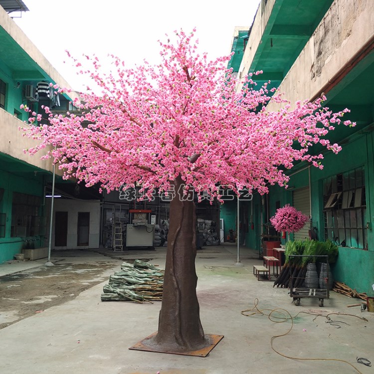 厂家定制仿真桃花树仿真樱花树许愿树梅花树大堂酒店商场摆设装饰