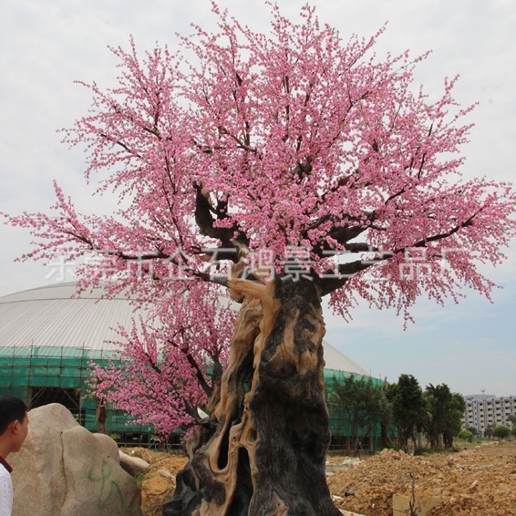 广东工程仿真桃花树樱花树 人造椰子树海藻树厂家 室外绿植植物厂