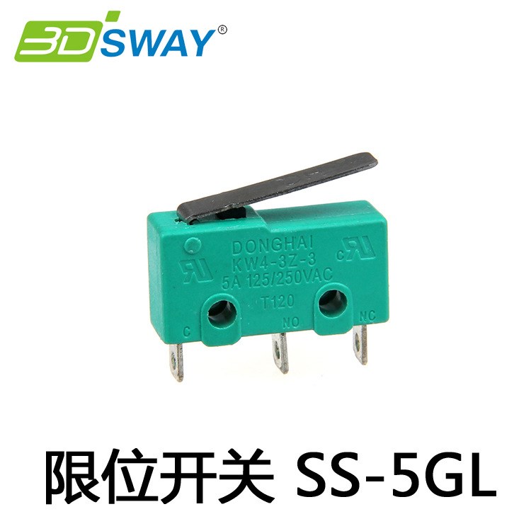 3D打印机配件KW4-3Z-3直柄机器行程开关限位开关250V SS-5GL