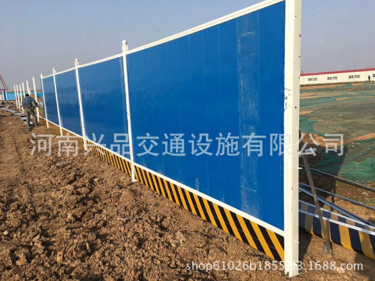 湖南益阳厂家供应市政道路彩钢板围挡  建筑工地隔离PVC围挡
