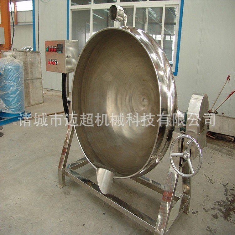 500L电加热夹层锅可倾式 自动进出料食品蒸煮锅 夹层锅价格