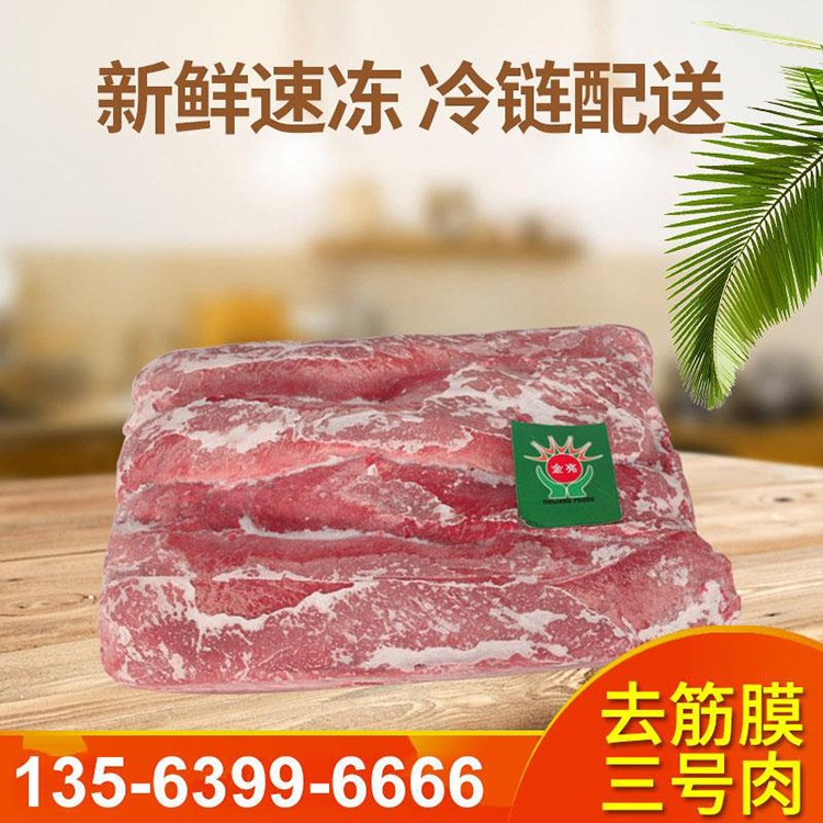 供应去筋膜三号肉 冻猪肉 猪肉三号肉冻肉 冻猪肉 简加工肉类 厂