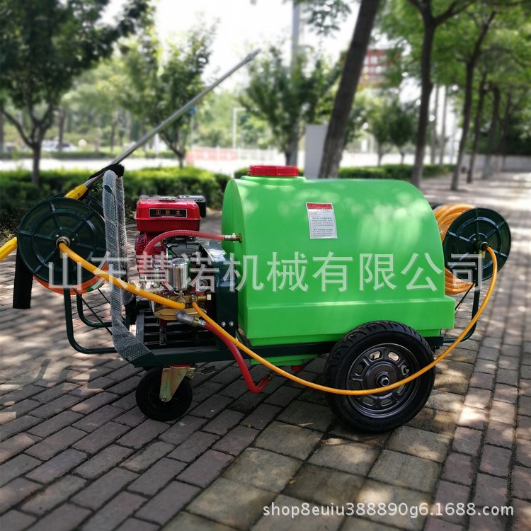 厂家推荐汽油推车打药机300L高压喷药车小型手推式洒水车慧诺供应