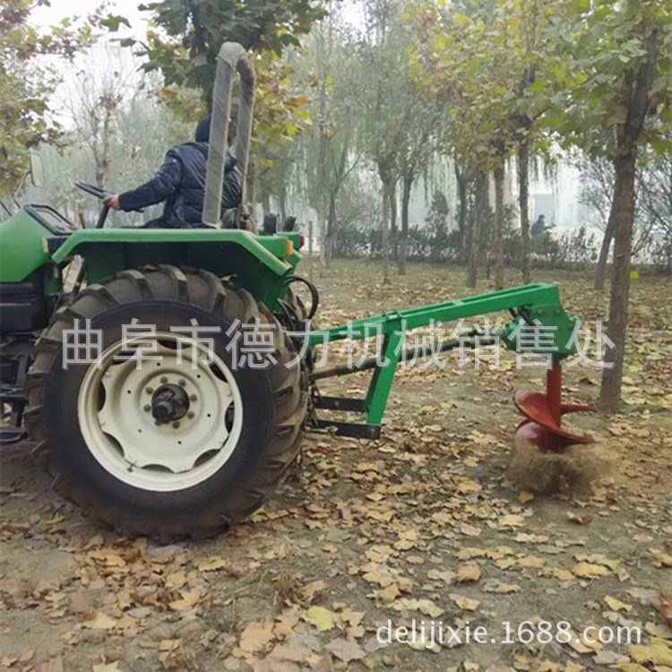 坚固耐用农用植树地钻  植树造林拖拉机挖坑机  螺旋大直径挖坑机