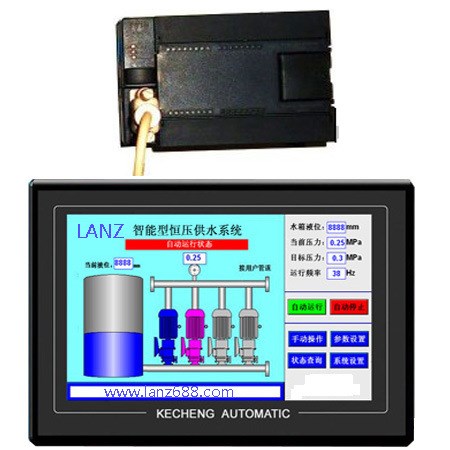 触摸屏变频恒压无负压供水水泵控制器智能箱全自动PLC设备无塔柜