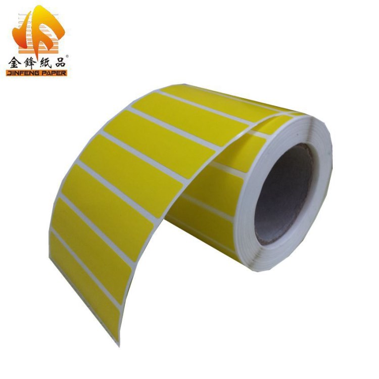 广州厂家生产彩色热敏标签纸40*30 耐刮擦 黄色条码秤纸 新品销售