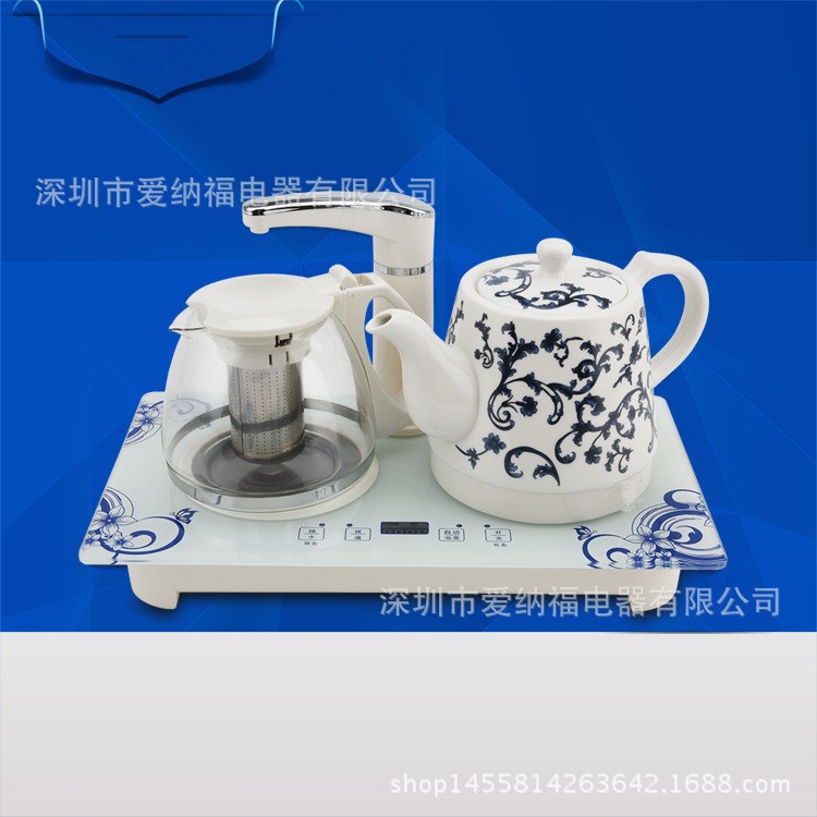 爱纳福自动智能上水壶保温陶瓷电热茶具带泡茶器玻璃养生烧水壶