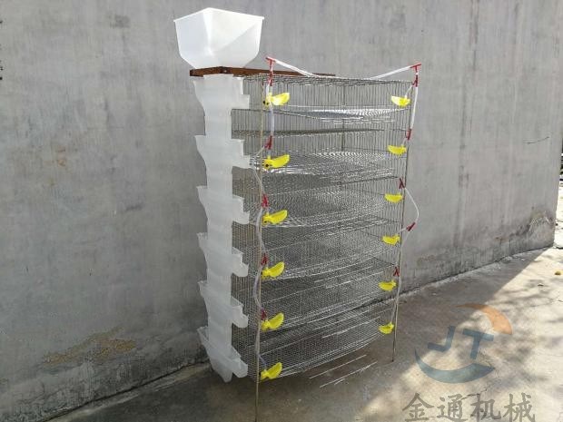 【新款】鹌鹑自动料槽采食器单边食槽可装料线适应各种笼具易安装