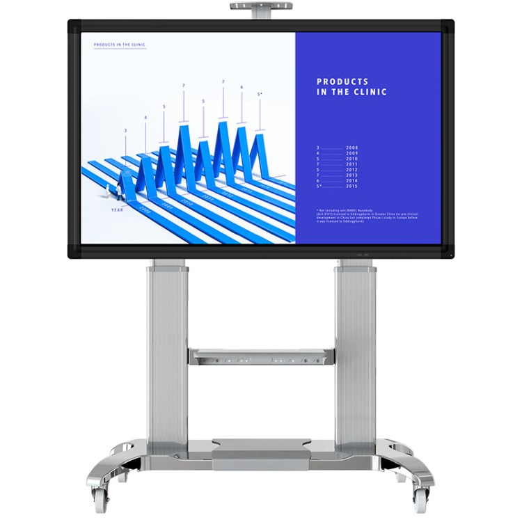 NB cf100电视移动推车支架挂架落地移动支架通用加厚银黑65-100寸
