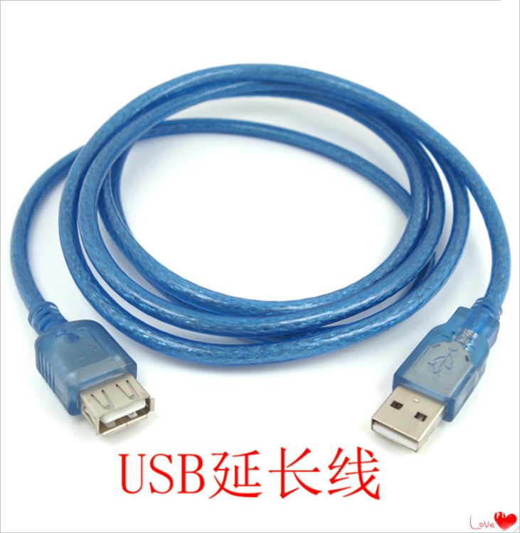 厂家现货供应 5米USB延长线 USB蓝色延长线 2.0USB延长线