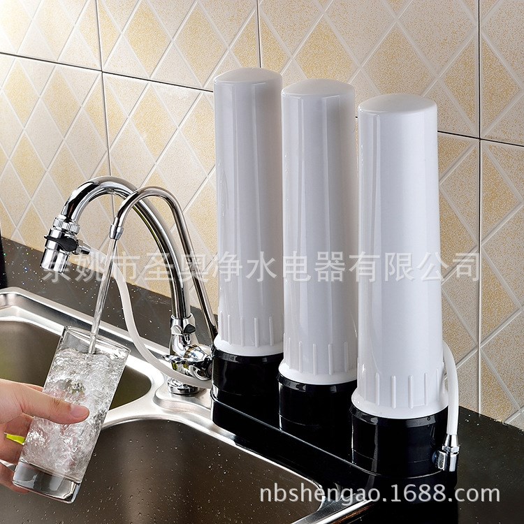 厂家供应家用水龙头净水器 台式 三级过滤器 自来水净化器 OEM