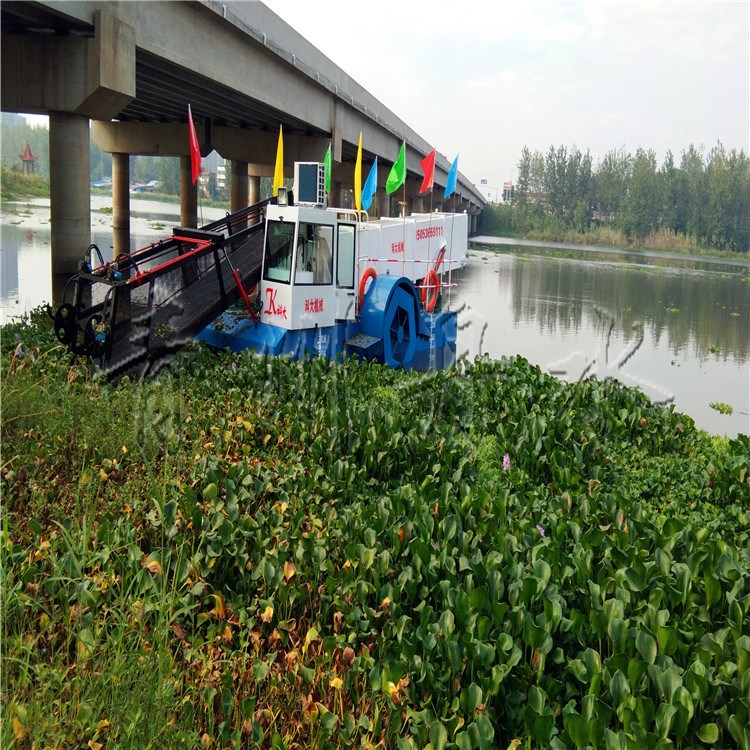 全自动清漂打捞船 水上割草运输船 河道水葫芦清理设备