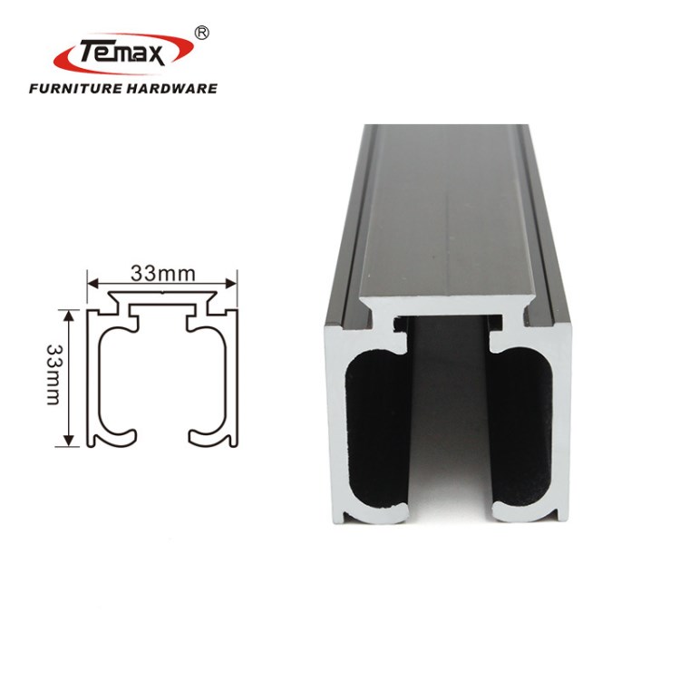 移门吊轮吊轨 铝合金静音导轨 加厚推拉门轨道吊轨吊滑2.5mm厚